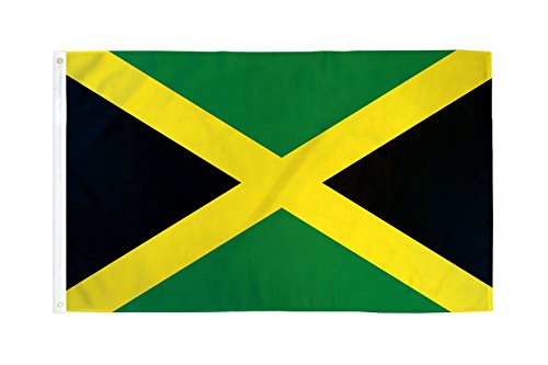 AZ FLAG - Jamaica Flag - 2x3 Ft - 100D Polyester Jamaican Banner with Two Metal Grommets - Fade Resistant - Vivid Colors - 2' x 3' Feet - 90x60 Cm