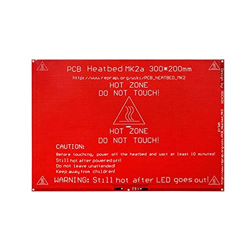 Lysee 3D Printer Parts & Accessories - Heated Bed Parts Hotbed Aluminum Plate PCB Board for 3D Printer QJY99 - (Size: Red 214x314x2.0mm)
