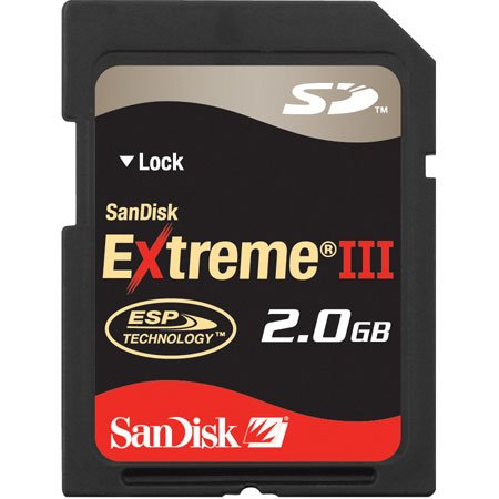 SanDisk 2 GB SDSDX3-2048-901 Extreme III SD Memory Card (Retail Package)
