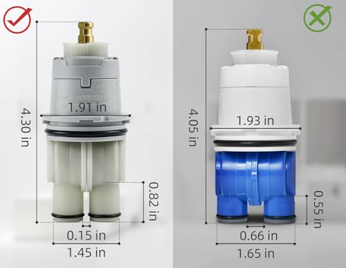 Image of RP46074 Compatible with Delta 13 /14 Series Bath Tub Shower Faucet Single Handle Universal MultiChoice Rough-in Valve Monitor Cartridge Repair Assembly Plumbing Parts with RP22734 Bonnet Nut