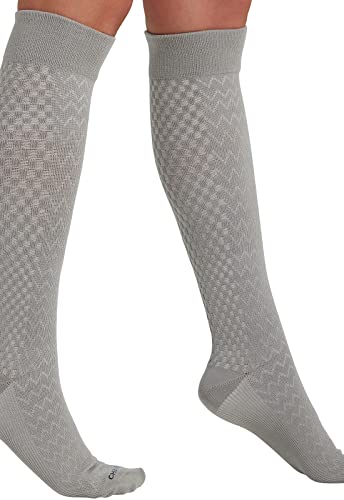 Image of Cherokee Women's Compression Socks, 10-15 mmHg, Knee High, 4-Pair Pack, Soft Fit, Regular & Wide Calf - TRUESUPPORT