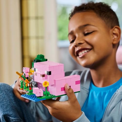 LEGO Minecraft The Baby Pig House Gamer Building Toy Animal Set for Kids 21268 Building Blocks Toys for 7+ Gift for Boys and Girls