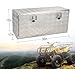 8SC82 36 Inch Silver Aluminum Tool Box 5 Bar Tread ToolBox for Truck Car Outdoor Trailer Pickup Underbody RV ATV Storage Underbed Tools Organizer with Lock T-Handle Latch and Keys (36''X17''X18'')