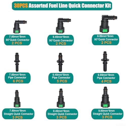 Conectores de combustible de 8mm para evitar pérdidas de presión con uniones SAE codo y recto 7