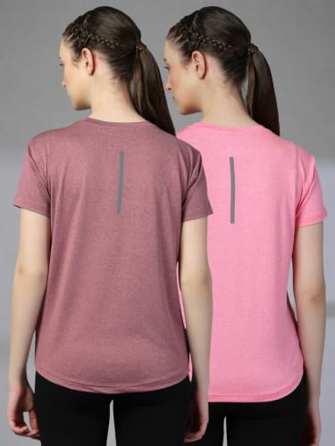 Image of CHKOKKO Gym Tshirt for Women Workout Dry Fit t Shirt Sports Tshirt Lightweight Round Neck Breathable Half Sleeve Activewear Running Yoga Tops for Woman