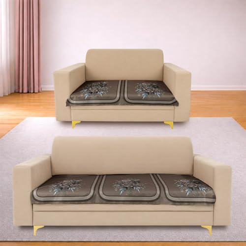 Image of Homerz Premium Waterproof Jasmine Joe Sofa Seat Cover - Floral Printed Sofa Protector | Non-Slip, Washable & Durable Sofa Protector (Mouse, 5 (3+2) Seater)