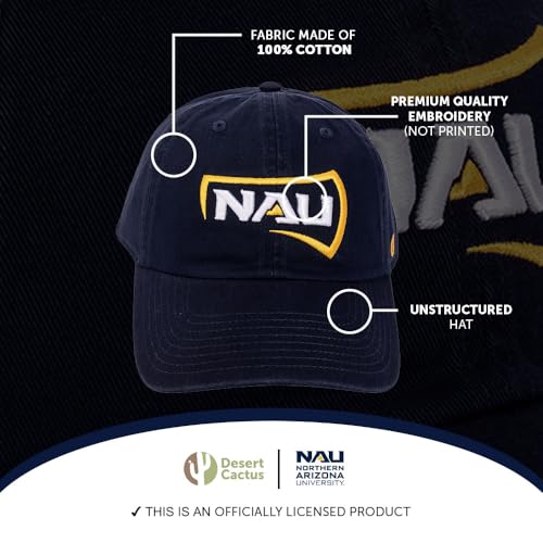 Gorra bordada azul Northern Arizona University ajustable miniatura 4
