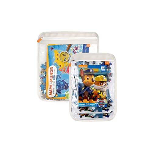 Organizador de Brinquedos - QUEBRA-CABEÇA cor:branco