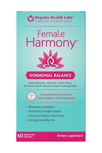 Organic Health Labs Female Harmony Natural Hormonal Support for Women, 60 Veggie Capsules