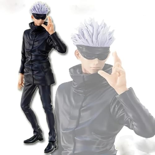 Image of Gojo Satoru Action Figure 21.5cm Jujutsu Kaisen Anime Collectible PVC Figurine with Stand, Multicolor Statue for Desk Car Dashboard Home Decor Gift for Fans Boys Girls Anime Fans (Gojo 21.5Cm)