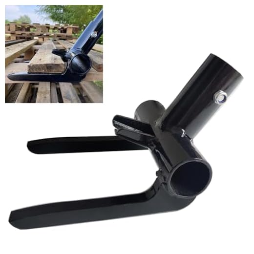 Pallet Buster with Nail Puller- Wrecking Pry Bar for Breaking Pallets, Industrial Breaker for Removing or Tearing Down Woods(NO HANDLE), Black