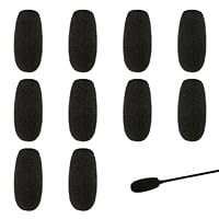 Giantree Schaumstoff Mikrofon Windschutz, 10 Stück Ersatz-Windschutz, Revers Headset Mikrofon Schwamm Mini Schaumstoffabdeckung Schild Schutz für verschiedene Headset