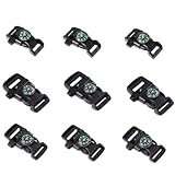 詰め合わせ ホイッスル サイドリリースバックル 9個セット緊急サバイバルコンパス パラコードブレスレット パラシュート