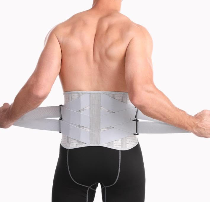 Cinturón de soporte de espalda para hombres y mujeres, cinturón de soporte de espalda para levantamiento de ciática, escoliosis, hernia de disco con