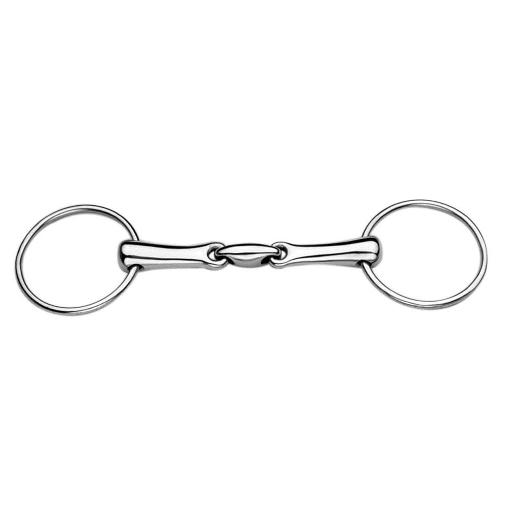 Korsteel Stainless Steel Oval Link Loose Ring Snaffle Bit, 5"