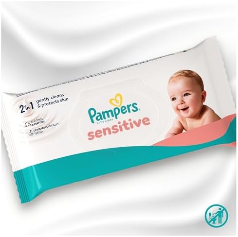 Pampers Sensitive Baby Wipes, 1200 wipes (15 x 80) For Sensitive Baby Skin, Dermatologically Tested, Baby First Kit For Newborns - View 5