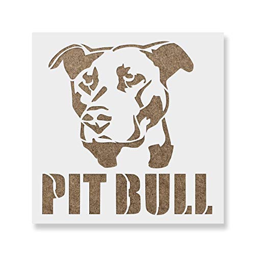 Pitbull Stencil - Crafts, Dog Stencil, Pets Stencil, Pitbull Sign Stencil, Pitbull Stencils