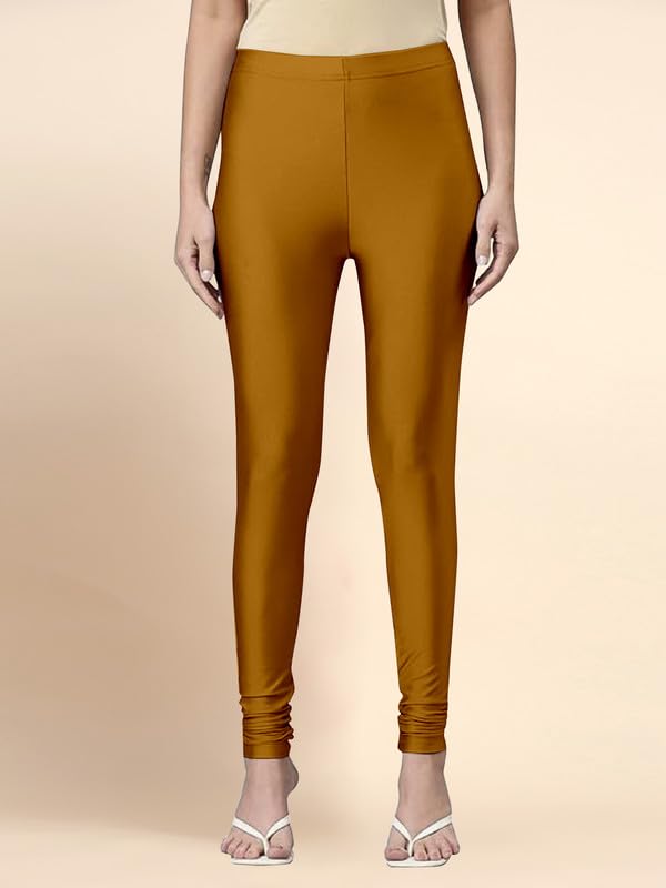 Image of TRENDMALLS Women's Microfiber Elastane Stretch Soft Churidar Length Leggings with Ultrasoft Waistband