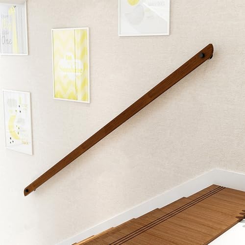 Rambarde antidérapante en bois avec supports de fixation robustes