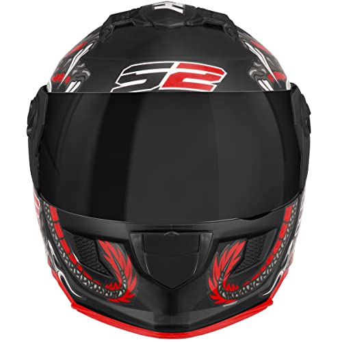 Capacete Moto Stealth Dragon Tam 58 Viseira Fumê Preto