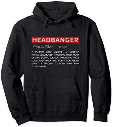 Headbanger Dictionary Definition EDM Dubstep Rave Party Pullover Hoodie