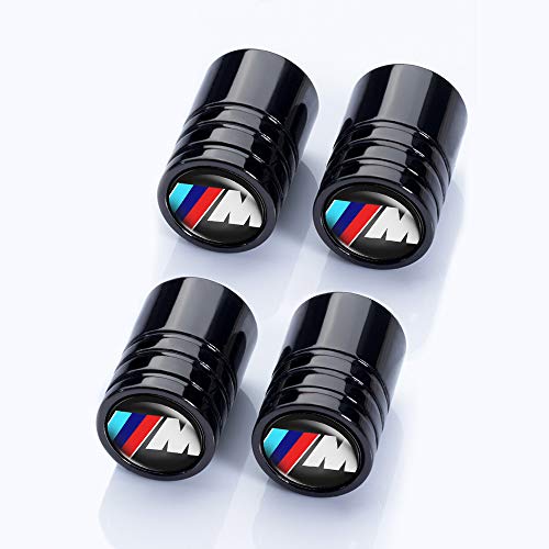 Jazzshion 4 Pcs Metal Car Wheel Tire Valve Stem Caps for BMW X1 X3 M3 M5 X1 X5 X6 Z4 3 5 7Series Logo Styling Decoration Accessories