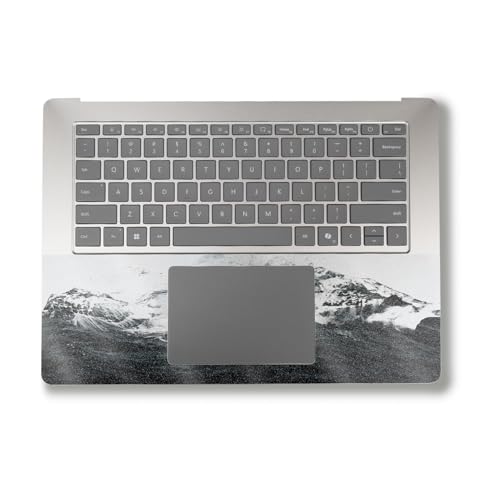 Image of Glossy Glitter Laptop Skin Compatible with Surface Laptop 7 15 inch (2024) - Mountain Waves - Premium 3M Vinyl Protective Wrap Decal Cover - Easy to Apply | Crafted in The USA by MightySkins