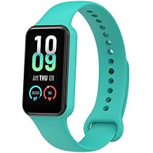 Watch Bands Compatible with Amazfit Band 7 Straps with Protector Case for Women Men, Silicone Replacement Bands Metal Buckle Adjustable Wristbands Bracelet Sport Strap for Amazfit Band 7