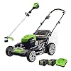 Greenworks PRO 80V 21-Inch Push Mower + 16-Inch String Trimmer, (2) 2.0 AH Batteries and Charger Included 1314402HD Mower/String Trimmer
