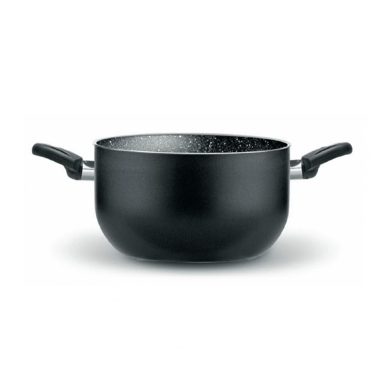 Wintem Casseruola in Alluminio 20cm con Rivestimento Antiaderente e 2 Maniglie in Bakelite - Adatta a Tutti i Tipi di Piani Cottura - Priva di PFOA, PFAS e BPA Garantisce Sicurezza e Salute in Cucina