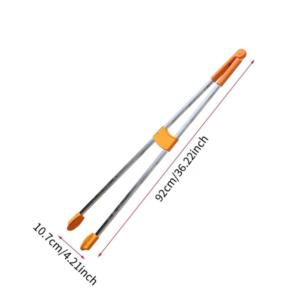 Trash Claw Grabber Pinza para Basura Recolector de Desechos Asistente de Alcance Acero Inoxidable Antióxido Apta para Usuarios Mayores Limpieza de, Cabeza de goma