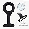 SHUBEIEUMI Nurses Watch, Nurse Watch Brooch, Silicone Nurse Fob Watch, for The Health Care Industry-Black #3
