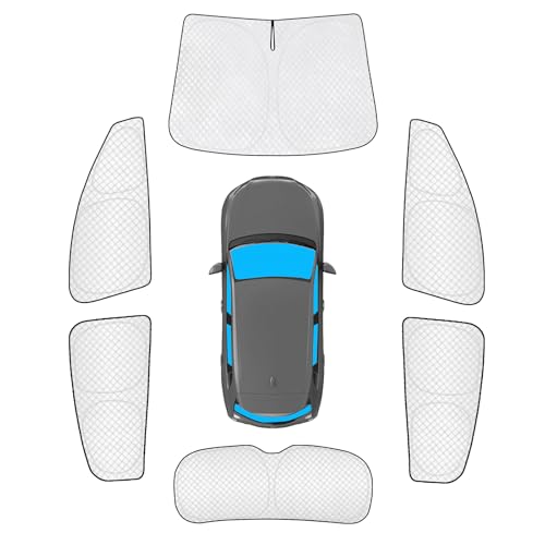 Image of KMF 6pcs Thicken Sun Shades for Honda HR-V 2016-2022 Accessories (LX, EX, EX-L, Sport, Touring), HRV Sunshade Full Car Window Covers for Windshield Side Rear, UV Block and Blackout for Camping Outdoor