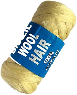 12Pcs 840g African Brazil Wool Hair Yarn For Braiding and Weaving 70g/ball (Blonde)