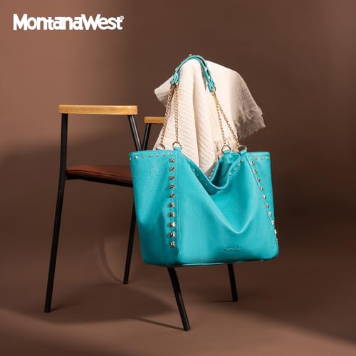 Image of Montana West Large Tote Bag for Women Oversized Shoulder Purses with Chain Handbags