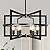 Black Chandelier for Dining Room, 6-Light Adjustable Hanging Modern Farmhouse Pendant Light Fixture for Over Table, Kitchen Island Lighting, Living Room, Bedroom, Entryway Foyer, Hallway & Staircase