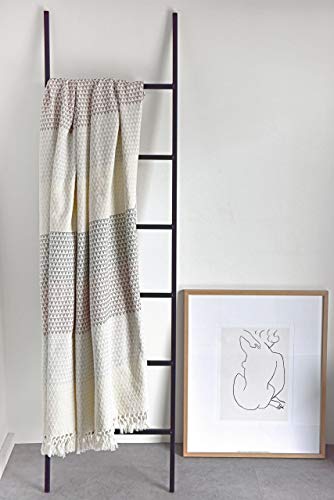 nielsen HOME Wohndecke Plaid Dana, 150x200 cm, Grau, Mauve, Weiß, Baumwolle – Bild 3