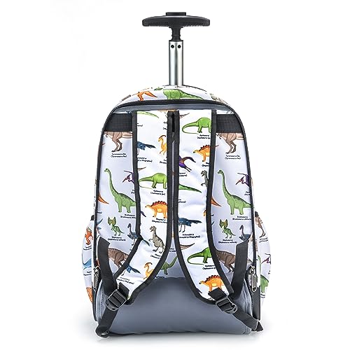 K-Cliffs Heavy Duty Rolling Backpack School Bookbag with Wheels Deluxe Wheeled Daypack4