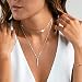 Produktbild Jovono Multilayered Pigeon Choker Halskette Bar Anhänger Halskette Kette Schmuck für Frauen und Mädchen (silber)