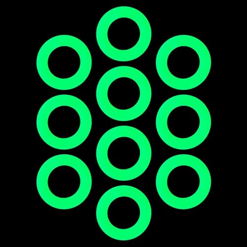 Xujuika Silikonring, im Dunkeln leuchtender Silikonring | 10 Stück Fluoreszierende Silikon-Zeltnagelringe | Multifunktionaler Erdspießkreis, Zeltdach-Nagelring für Outdoor-Camping, Wandern, Reisen
