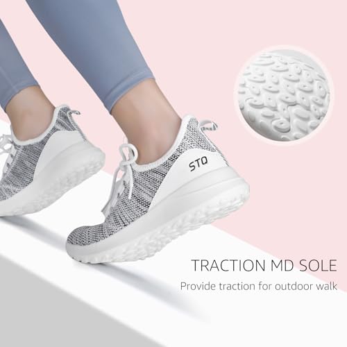 Image of STQ Womens Slip On Sneakers Tennis Walking Orthopedic Shoes Breathable Athletic Gym Workout Cross Training Sneakers