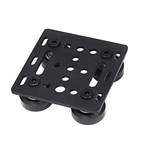 Zeelo Big V-Wheel with Plate for 2020 Aluminum Profile 3D Printer Parts for CNC Kossel Black Wheel