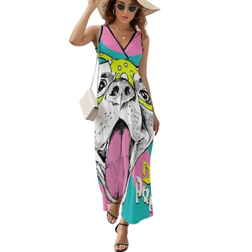 Robe de plage sans manches bouledogue : restez au frais avec style tout l'été