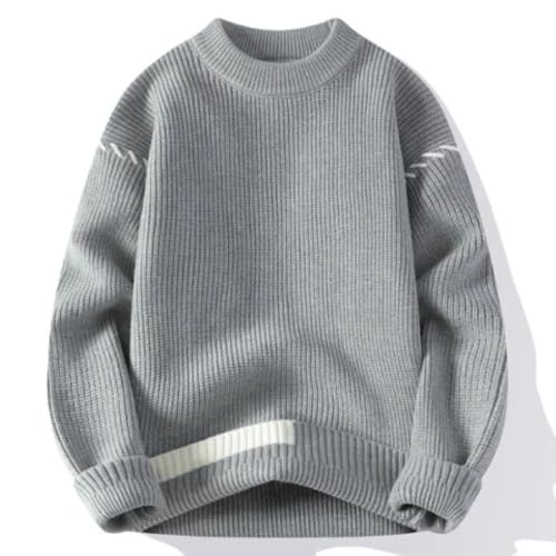 Men's Quarter Button Sweater Ribbed Lightweight Mock Neck Pullover Sweater Loose Casual Knitted Henley Sweater