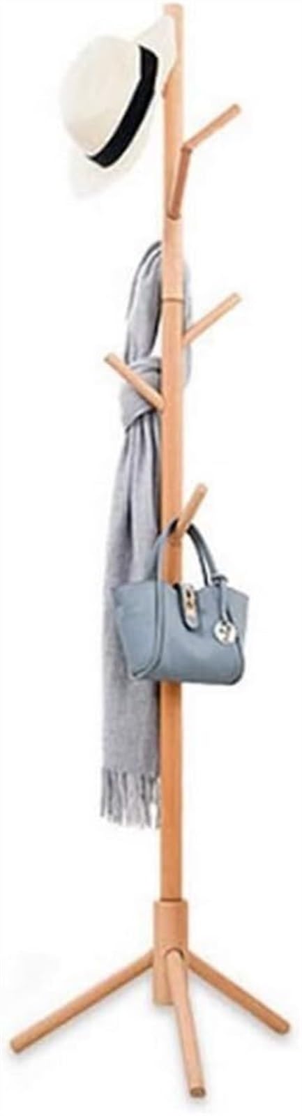 KIJyfgTR Coat Rack Beech Hanger Floor Standing Coat Rack Clothes Hanger Stand Multi-function Rack Bedroom Storage Organizer