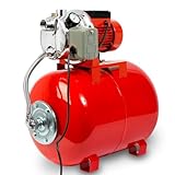 EBERTH Hauswasserwerk 3600 L/h Förderleistung, 5 bar Förderdruck, 750W, Pumpe mit Druckschalter für Automatikbetrieb, selbstansaugend, 9 m Ansaughöhe, 40 m Förderhöhe, 50 L Druckkessel Lackiert Stahl