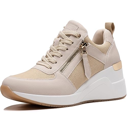 Image of High Heel Wedge Sneakers for Women
