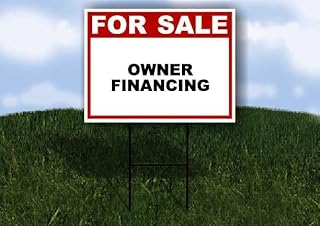 OWNER FINANCING For Sale Whte Red Black 1 Double Sided 18x24 in Yard Road Sign w/stand