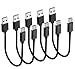 Short Micro USB Cable 1ft，12 inch Fast Android Charger Cord for Smartphones,Samsung Galaxy,HTC,Motorola,Nokia,MP3,Tablet,Power Bank,USB2.0 A Male to Micro B Charging Station Sync Cord,6 Multi Pack