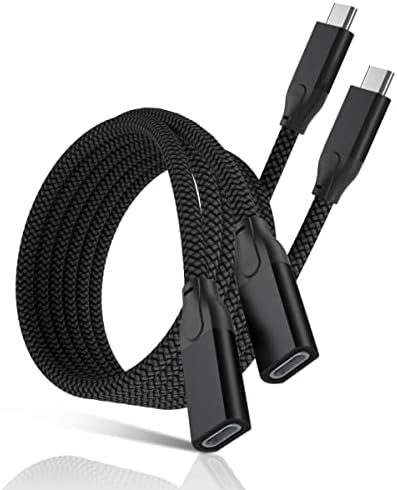 USB Type C Extension Cable 1M, USB-C 3.1 Gen2 10Gbps Female Male Extended Adapter,Thunderbolt 3 Extender Cord for Magsafe Charger,iPhone 11 12 13 14 Mini Pro,MacBook,iPad 8th 9th Pro Air 4th